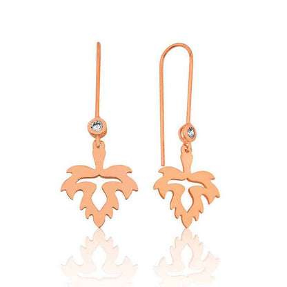 Leaf Dangle Silver Earrings