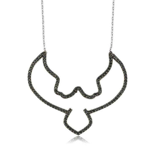 Black Eagle Women's Silver Necklace