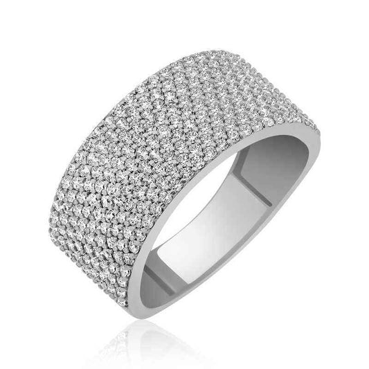 Half Halo Women's Silver Ring