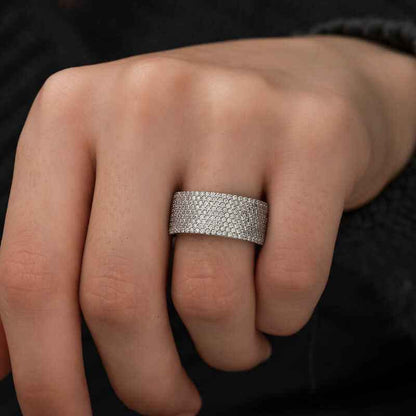 Half Halo Women's Silver Ring