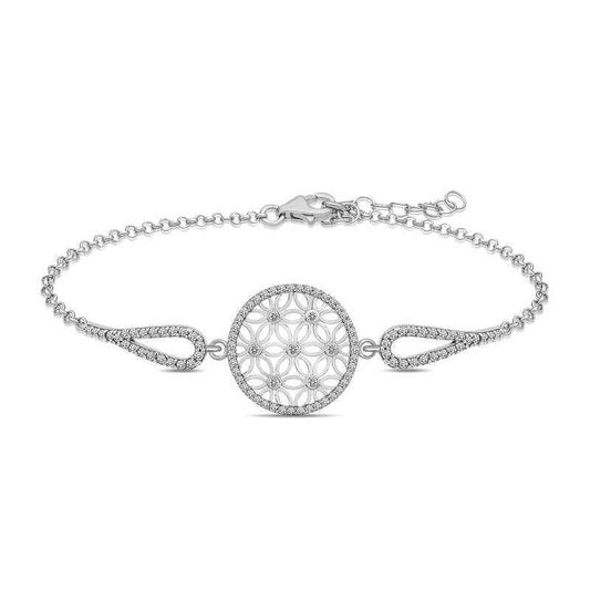 Flower of Life Silver Bracelet