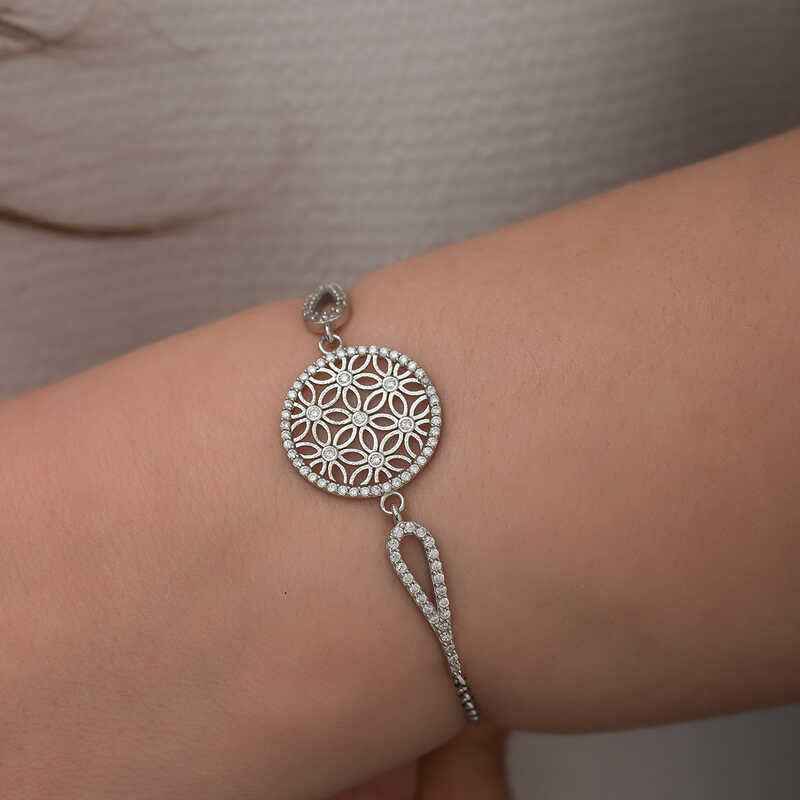 Flower of Life Silver Bracelet