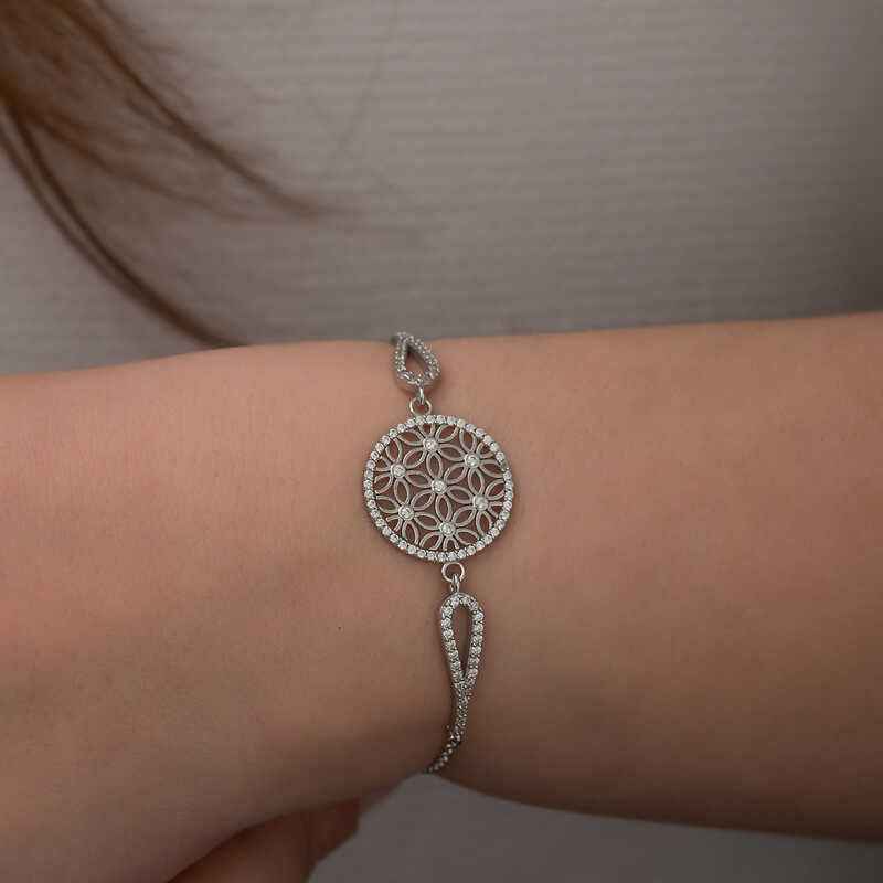 Flower of Life Silver Bracelet