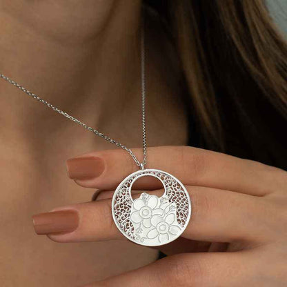 Flower of Life Silver Pendant