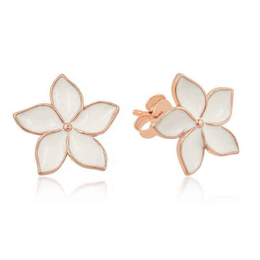 Jasmine Flower Stud Silver Earrings