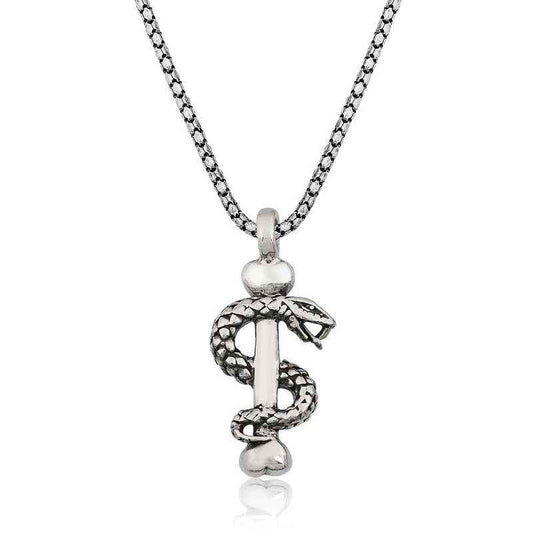 Snake Men's Silver Necklace