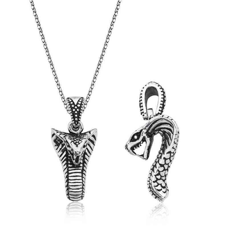 Silver Cobra Snake Pendant
