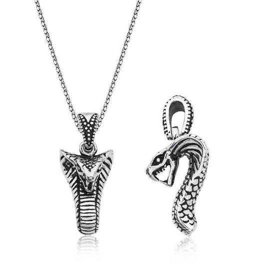 Silver Cobra Snake Pendant