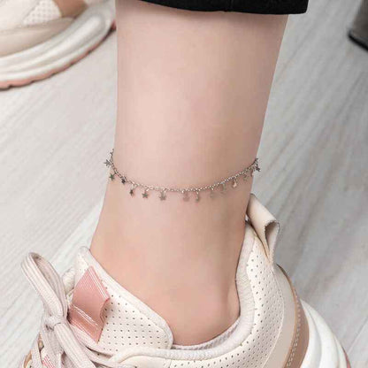 Silver Star Anklet