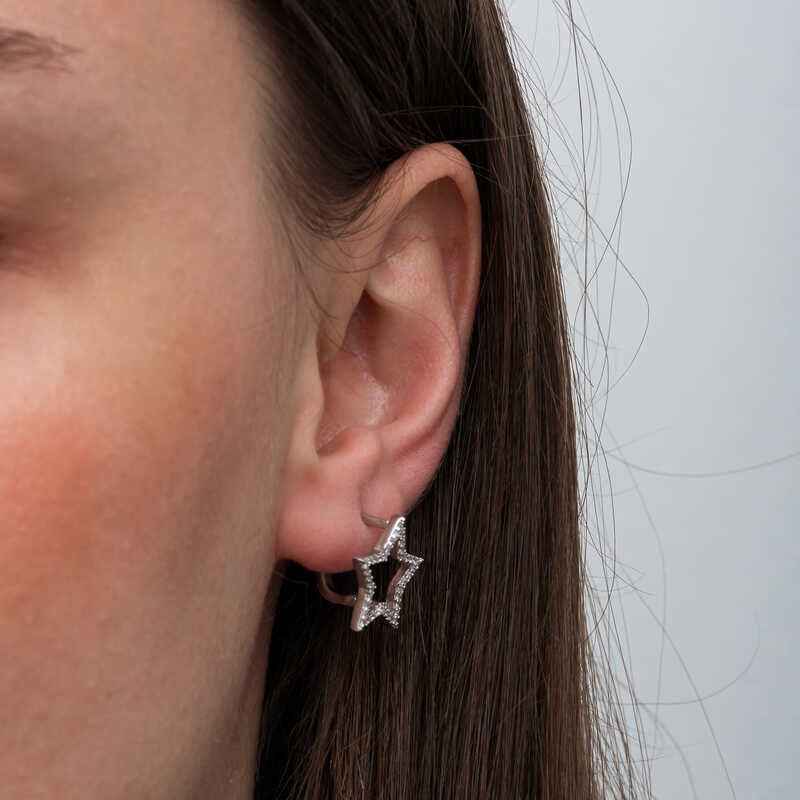 Star Women's Silver Earrings