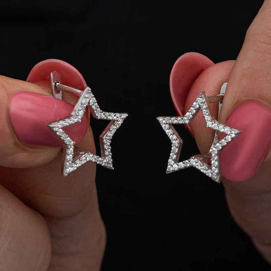 Star Women's Silver Earrings