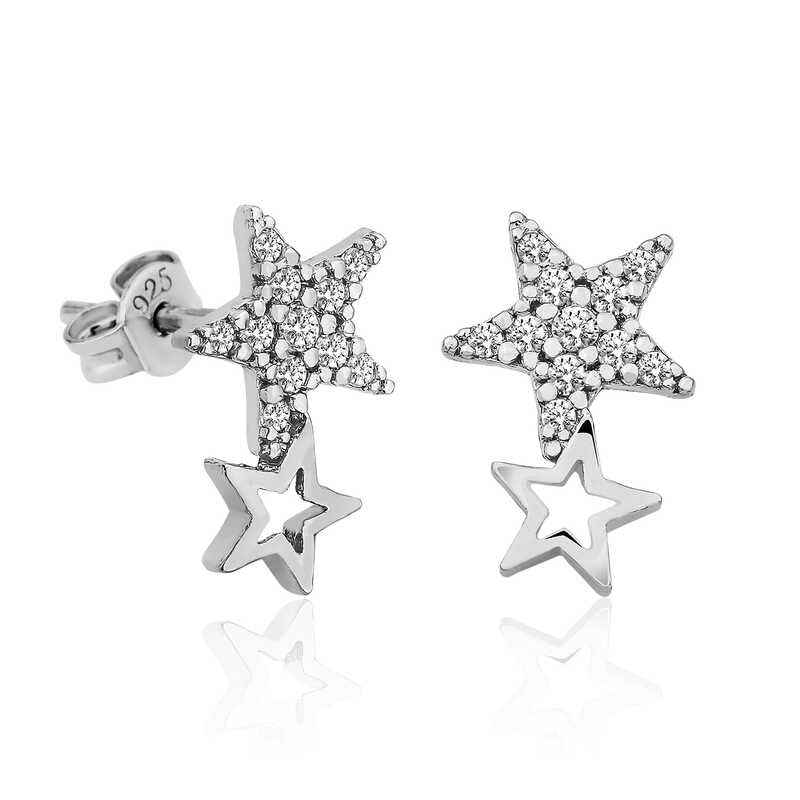 Shooting Star Women's Silver Earrings
