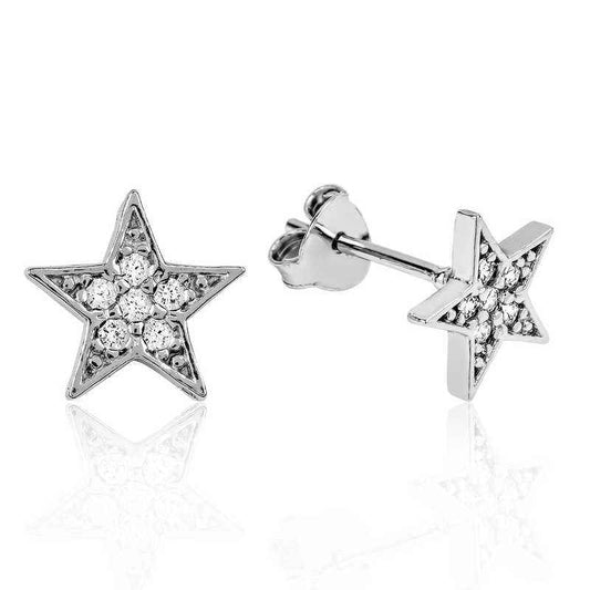 Star Stud Silver Earrings