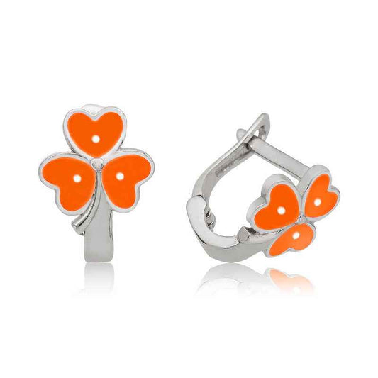 Clover Children's Silver Earrings
