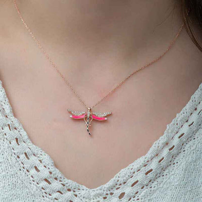 Dragonfly Women's Silver Necklace