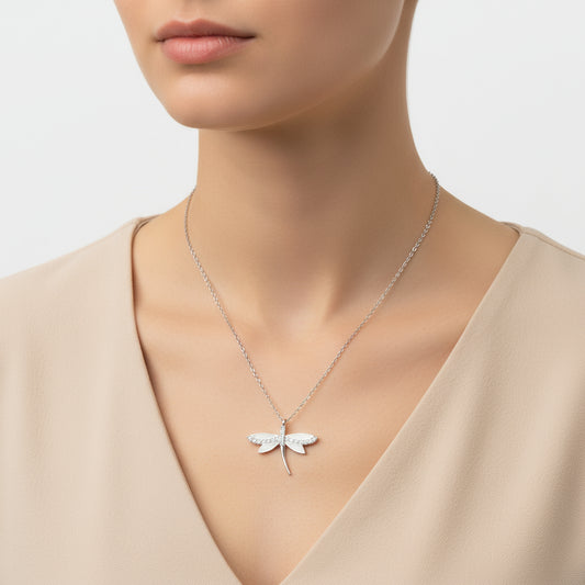 Dragonfly Women's Silver Necklace