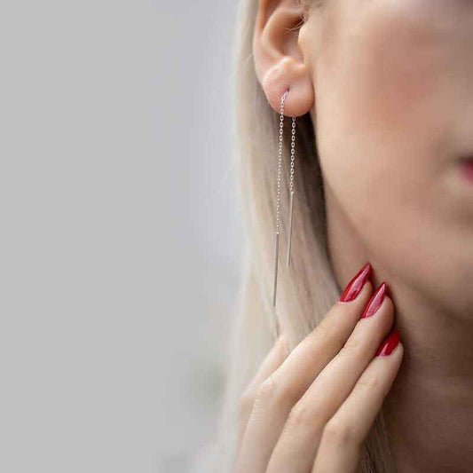 Silver Chain Earrings