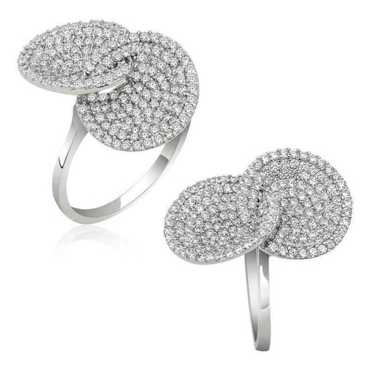 Zircon Stone Women's Silver Ring