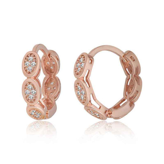 Zircon Stone Ring Women's Silver Earring