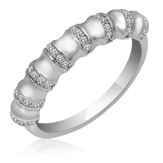 Bague en argent pour femme avec pierre de zircon