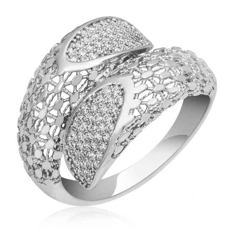 Zircon Stone Women's Silver Ring