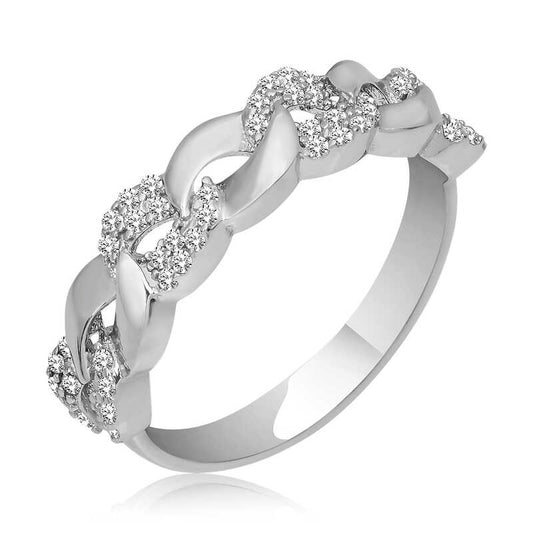 Bague en argent pour femme avec pierre de zircon