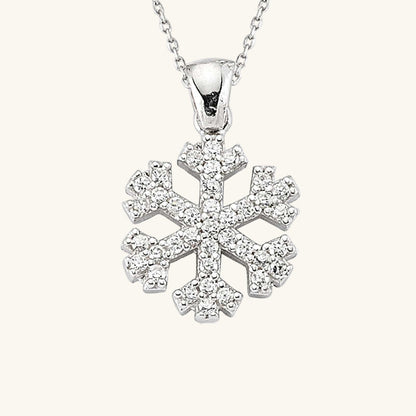 Schneeflocke Damen Silber Halskette