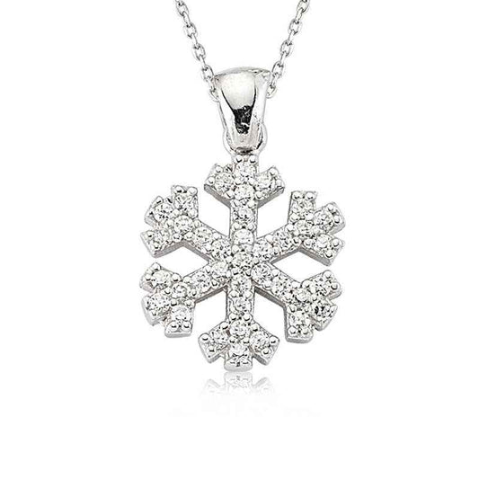 Snowflake Women's Silver Necklace