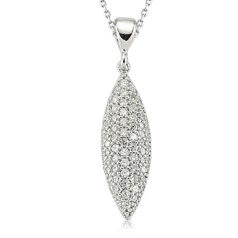 White Stone Women's Silver Necklace