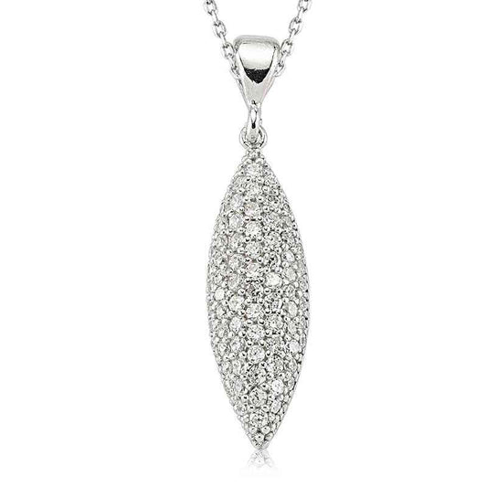 White Stone Women's Silver Necklace