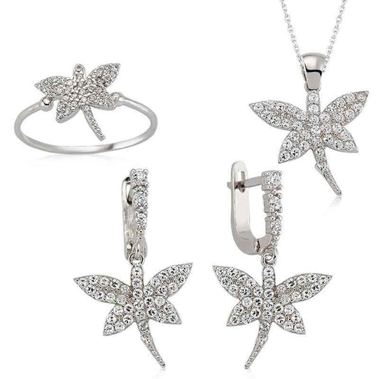 Dragonfly Women's Silver Set