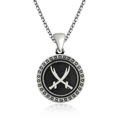 Zülfikar Sword Pattern Silver Pendant