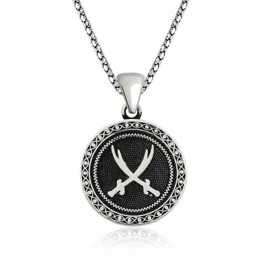Zülfikar Sword Pattern Silver Pendant