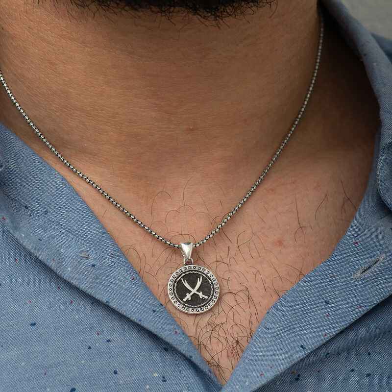 Zülfikar Sword Pattern Silver Pendant