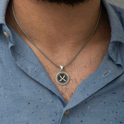 Zülfikar Sword Pattern Silver Pendant