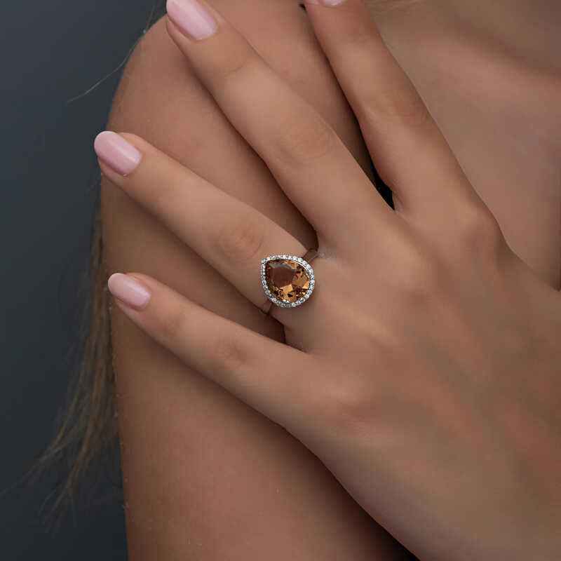 Zultanit Drop Women's Silver Ring