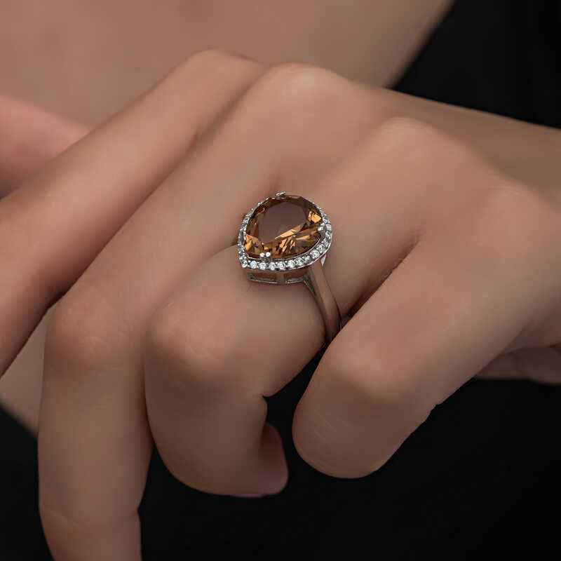Zultanit Drop Women's Silver Ring