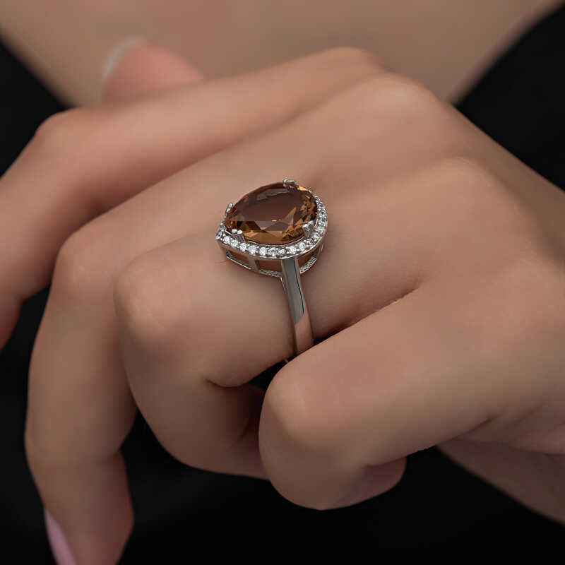 Zultanit Drop Women's Silver Ring