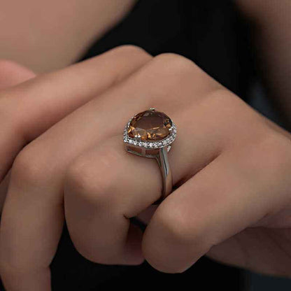 Zultanit Drop Women's Silver Ring