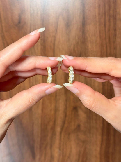 Dazzle Hoops Silver Earrings
