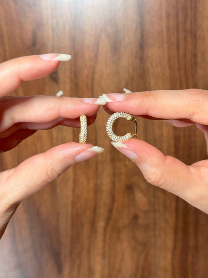 Dazzle Hoops Silver Earrings