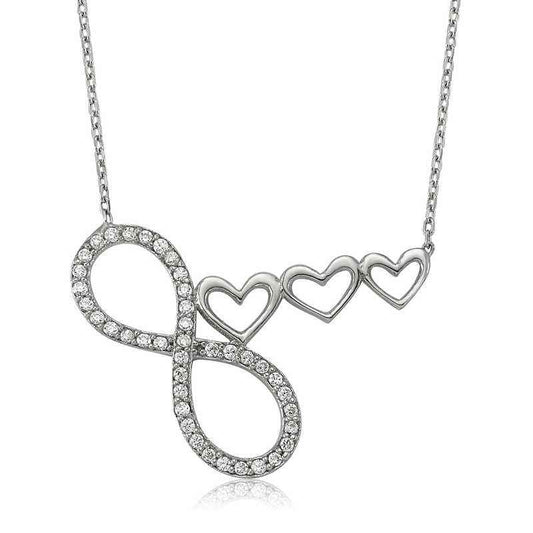 Infinity Heart Women's Silver Pendant