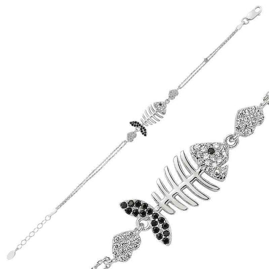 Heart Fish Women's Silver Bracelet