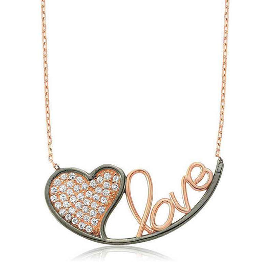 Heart Love Women's Silver Necklace