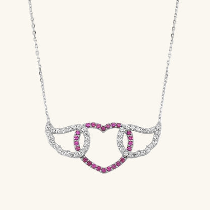 Winged Heart Women's Silver Pendant