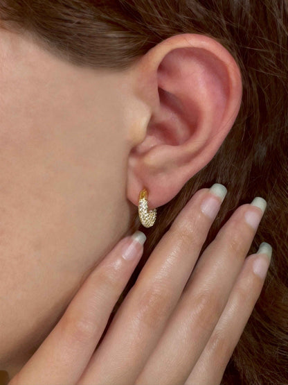 Dazzle Mini Hoops Silver Earrings