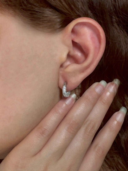 Dazzle Mini Hoops Silver Earrings