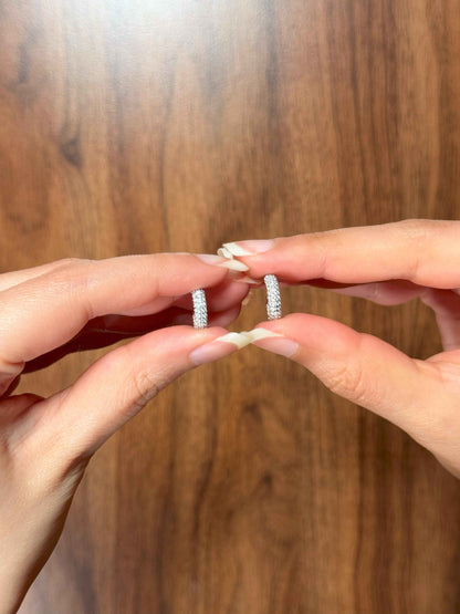 Dazzle Mini Hoops Silver Earrings