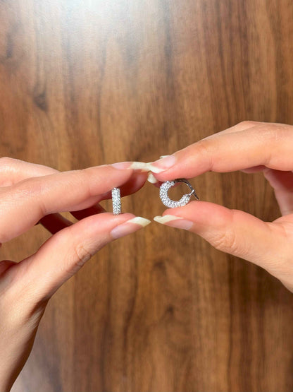 Dazzle Mini Hoops Silver Earrings