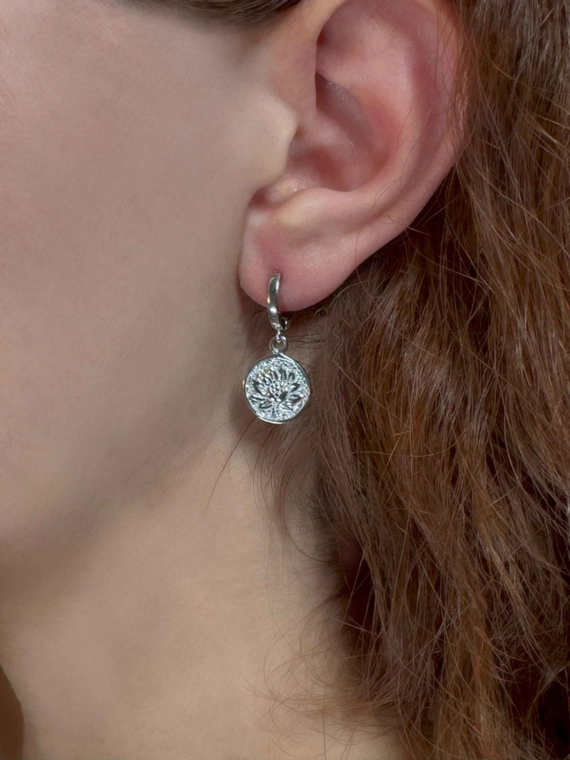 Lotus Silver Earrings